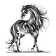 Elegant Horse Embroidery Design, Instant Download