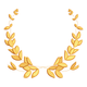 Elegant Laurel Leaves Curve Embroidery Design, Instant Download