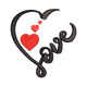 Elegant Love Embroidery Design, Instant Download