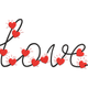 Elegant Love Script Embroidery Design, Valentine Calligraphy Pattern, Instant Download