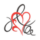Elegant Love Script Heart Embroidery Design, Instant Download