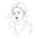 Minimalist Woman Face Embroidery Design, Instant Download