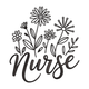 Elegant Nurse Floral Embroidery Design, Healthcare Gift Machine Embroidery Pattern, Instant Download