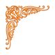 Elegant Ornamental Floral Corner Embroidery Design, Instant Download