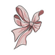 Elegant Pink Bow Embroidery Design, Instant Download