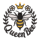 Elegant Queen Bee Embroidery Design, Machine Embroidery Pattern, Instant Download