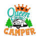 Queen of the Camper Embroidery Design, Camping Crown, Instant Download