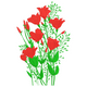 Elegant Red Rose Bouquet Embroidery Design, Classic Floral Stitch Pattern, Instant Download