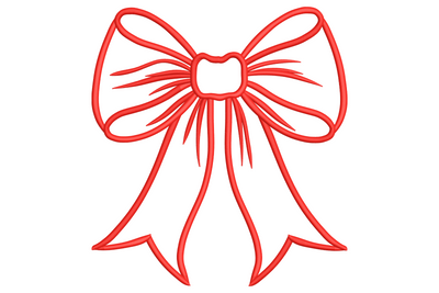 Elegant Ribbon Bow Embroidery Design V2, Instant Download