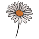 Elegant Simple Daisy Flower Embroidery Design, Machine Embroidery Pattern, Instant Download
