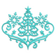 Elegant Snowflake Christmas Tree Embroidery Design, Instant Download