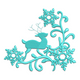 Elegant Snowflake Reindeer Embroidery Design, Instant Download