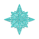Elegant Snowflake Star Embroidery Design, Instant Download