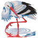 Elegant Stork Bird Embroidery Design, Machine Embroidery Pattern, Instant Download