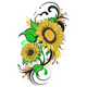 Elegant Sunflower Vine Embroidery Design, Instant Download