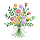 Elegant Wildflower Bouquet Embroidery Design, Machine Embroidery Pattern, Instant Download