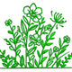 Elegant Wildflower Garden Embroidery Design, Instant Download