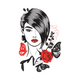 Elegant Woman Face Embroidery Design, Instant Download