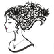 Elegant Woman Floral Hair Embroidery Design, Instant Download