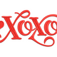 Elegant XOXO Valentine Script Embroidery Design, Instant Download