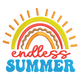 Endless Summer Rainbow Embroidery Design, Beach Quote Pattern, Instant Download