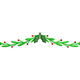 Evergreen Holiday Swag with Holly Leaves Embroidery Design, Instant Download