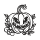 Evil Pumpkin Face Embroidery Design, Halloween, Instant Download