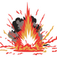Explosion Blast Embroidery Design, Instant Download