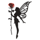 Fairy Rose Embroidery Design, Machine Embroidery Pattern, Instant Download