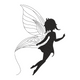 Fairy Silhouette Embroidery Design, Instant Download