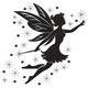 Fairy Silhouette Embroidery Design, Magical Fantasy Pattern