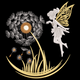 Fairy and Dandelion Embroidery Design, Instant Download