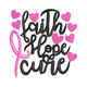 Faith Hope Cure Embroidery Design, Instant Download