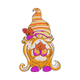Fall Gnome Holding Leaves Embroidery Design, Instant Download