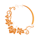 Fall Leaves Decorative Frame Embroidery Design, Instant Download
