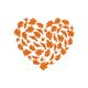 Fall Leaves Heart Embroidery Design, Instant Download