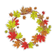 Fall Leaves Wreath Embroidery Design V2, Instant Download