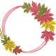 Fall Leaves Wreath Embroidery Design, Instant Download