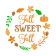 Fall Sweet Fall Embroidery Design, Instant Download