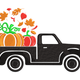 Fall Truck with Pumpkins Embroidery Design, Instant Download