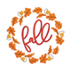Fall Wreath Embroidery Design, Instant Download