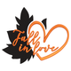 Fall in Love Autumn Heart & Leaf Embroidery Design, Instant Download