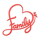 Family Heart Script Embroidery Design, Instant Download