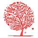 Family Tree Word Art Embroidery Design, Instant Download