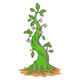 Fantasy Vine Tree Embroidery Design, Whimsical Beanstalk Pattern, Instant Download