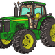 Farm Tractor Embroidery Design, Instant Download