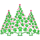 Dog Paw Holiday Trees Embroidery Design, Pet Christmas Machine Embroidery Pattern, Instant Download