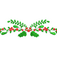 Festive Evergreen Swag Holiday Border Embroidery Design, Instant Download