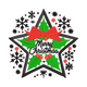 Festive Merry Christmas Star Embroidery Design, Instant Download