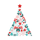 Festive Ornament Christmas Tree Embroidery Design, Holiday Icon Machine Embroidery Pattern, Instant Download